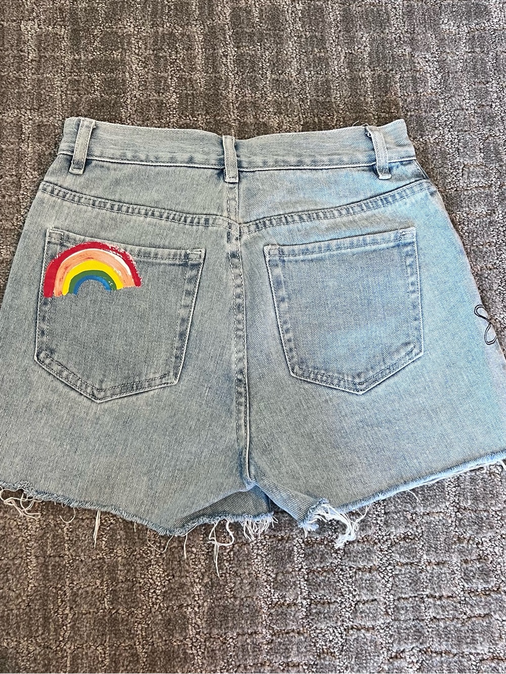 PACSUN summer graphics Jean shorts
